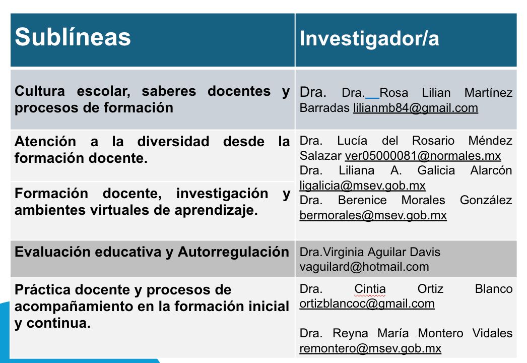 Sublineas de investigaion